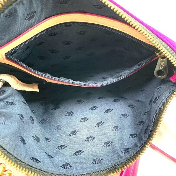 Juicy Couture Magenta Nylon & Chain Shoulder Evening Bag Pink & Gold - Picture 9 of 9